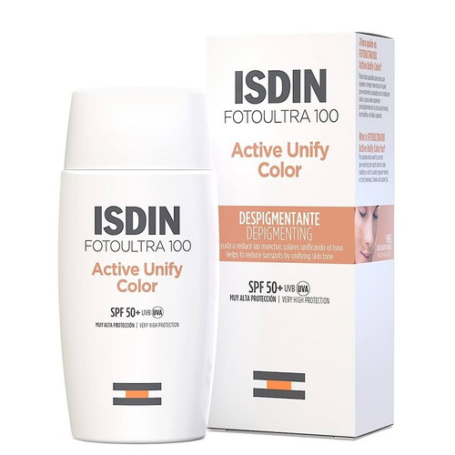 ضد آفتاب رنگی فلوئید ایزدین مدل ACTIVE UNIFY با SPF50 مناسب انواع پوست حجم 50 میلی لیتر