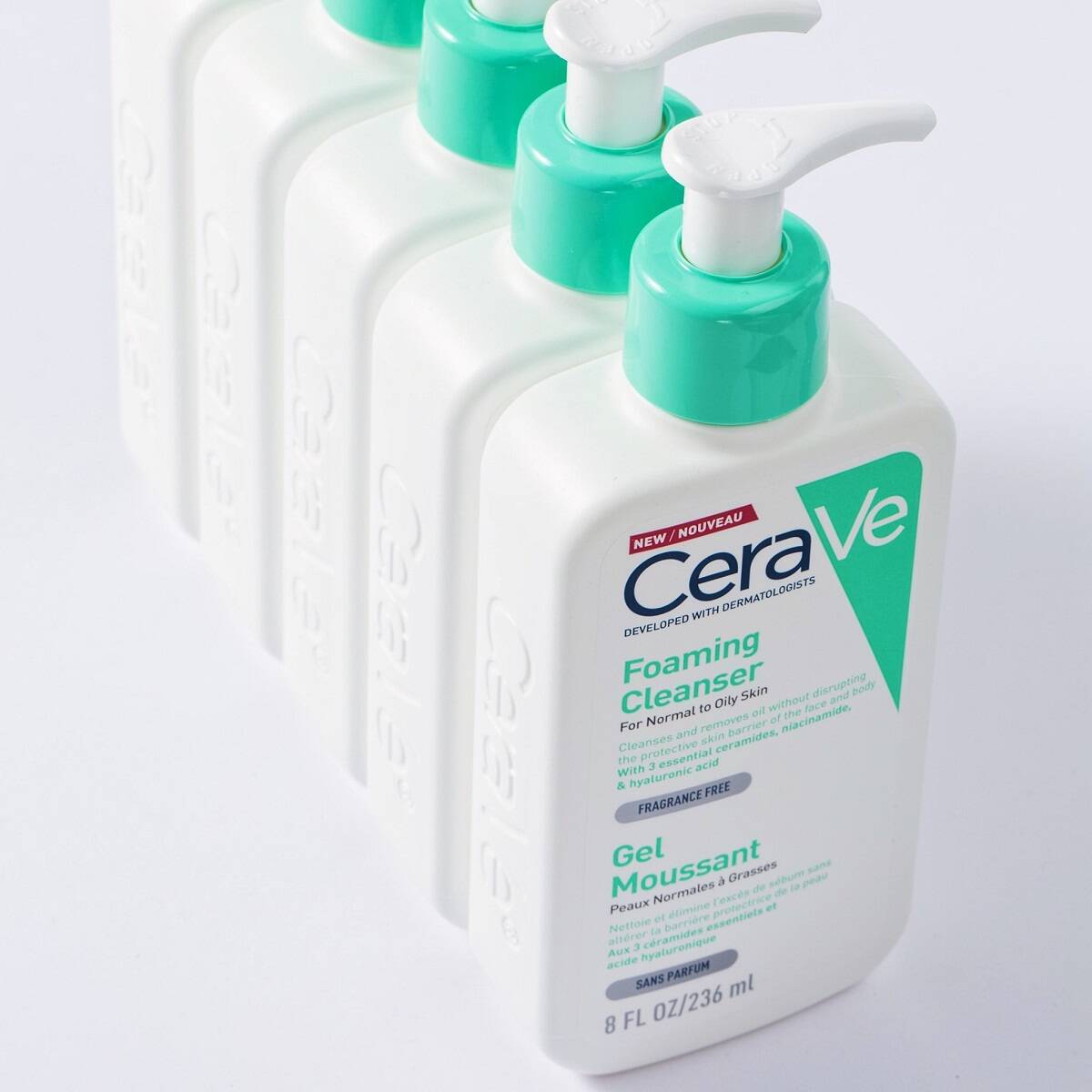 فوم شستشو صورت پوست نرمال تا چرب سراوی CeraVe Foaming Cleanser