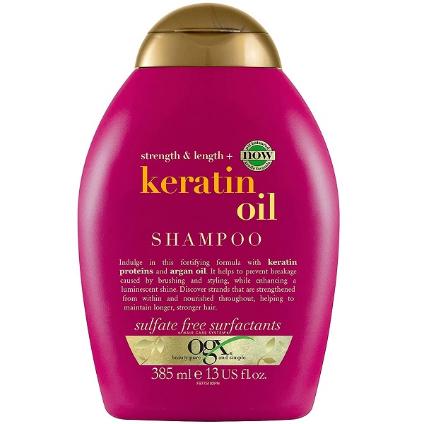شامپو روغن کراتین (کراتین اویل) او جی ایکس OGX مدل strength length حجم 385 میل اورجینال دو لیبل