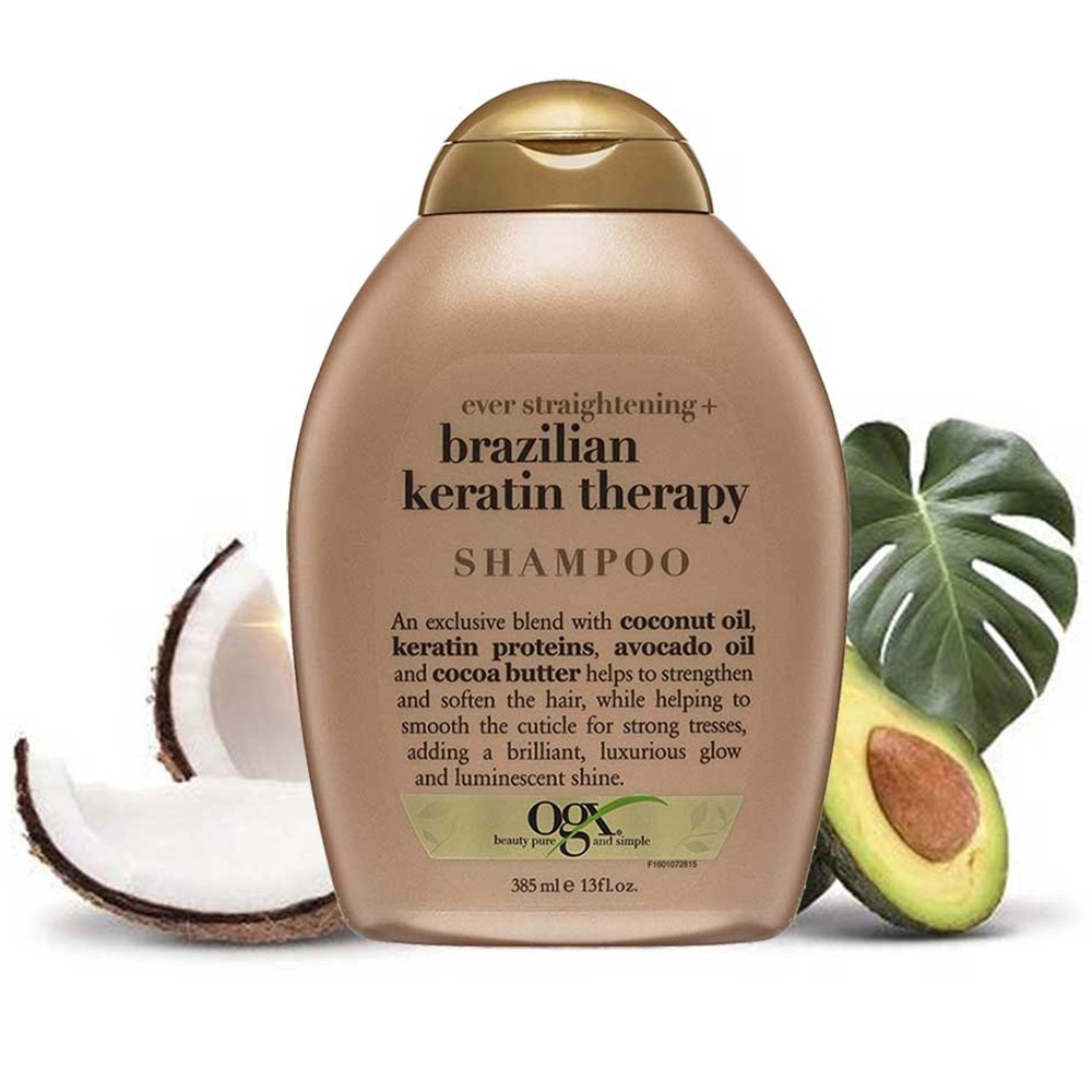 شامپو کراتین برزیلی او جی ایکس OGX Ever Straightening + Brazilian Keratin Smooth Shampoo 385ml